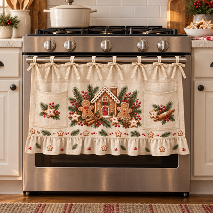 🔥 50% OFF 🎄 Christmas Tie-On Pocket Curtain Collection – Cozy Festive Window Decor ✨