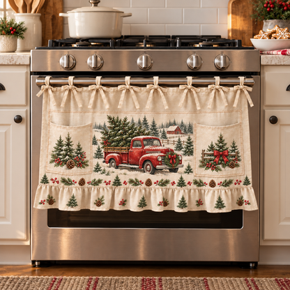 🔥 50% OFF 🎄 Christmas Tie-On Pocket Curtain Collection – Cozy Festive Window Decor ✨