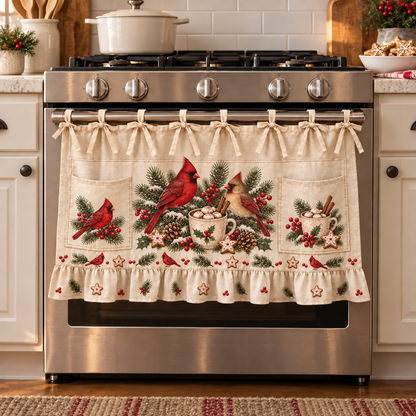 🔥 50% OFF 🎄 Christmas Tie-On Pocket Curtain Collection – Cozy Festive Window Decor ✨