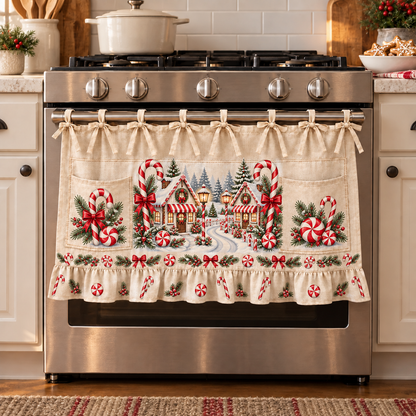🔥 50% OFF 🎄 Christmas Tie-On Pocket Curtain Collection – Cozy Festive Window Decor ✨