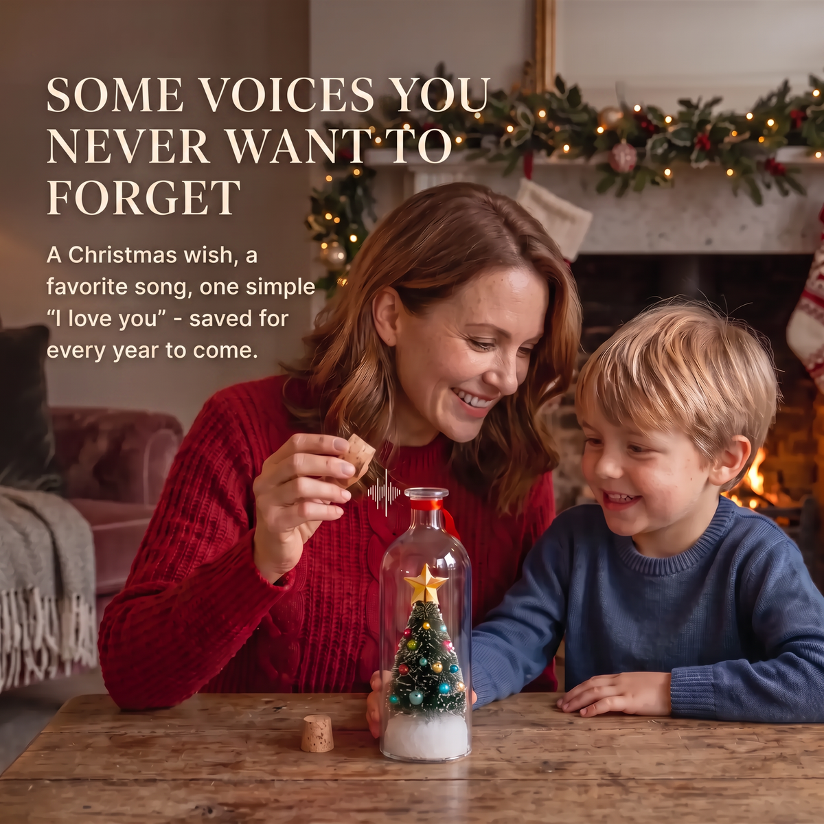 🎄 Record-a-Message Christmas Tree – Personalized Voice Keepsake Ornament ❤️