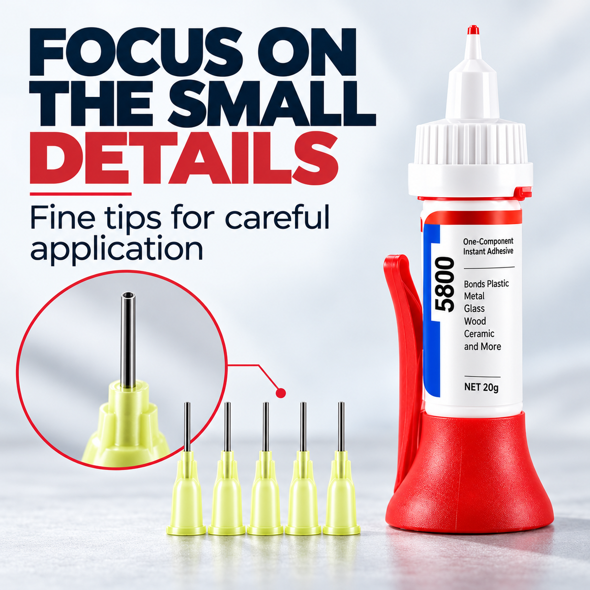 🛠️ Precision Repair Glue – 20g with 5 Fine Tips
