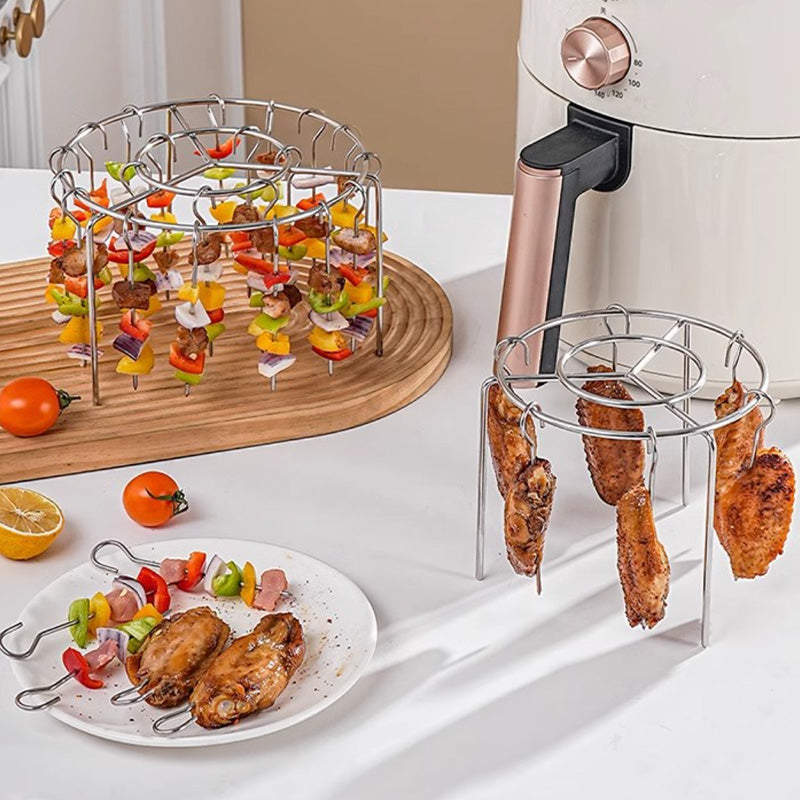 🎁 Exclusive 50% Off 🥩 Vertical Skewer Rack for Air Fryers 🍤