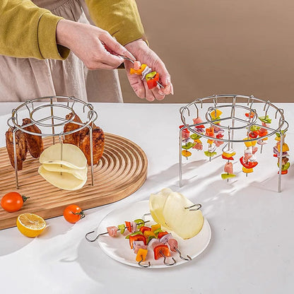 🎁 Exclusive 50% Off 🥩 Vertical Skewer Rack for Air Fryers 🍤