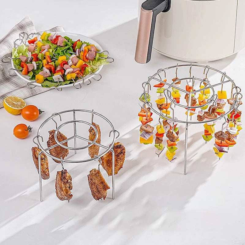 🎁 Exclusive 50% Off 🥩 Vertical Skewer Rack for Air Fryers 🍤