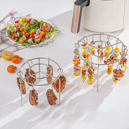🎁 Exclusive 50% Off 🥩 Vertical Skewer Rack for Air Fryers 🍤