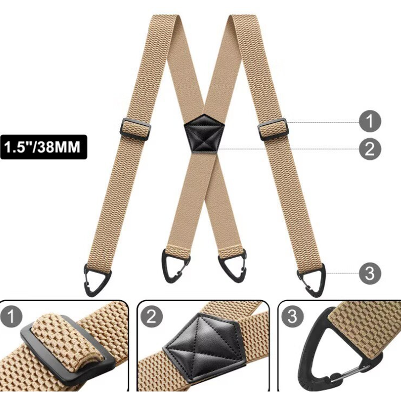 Limited time 50% off-Men's X-Back Suspenders with Hook Clips