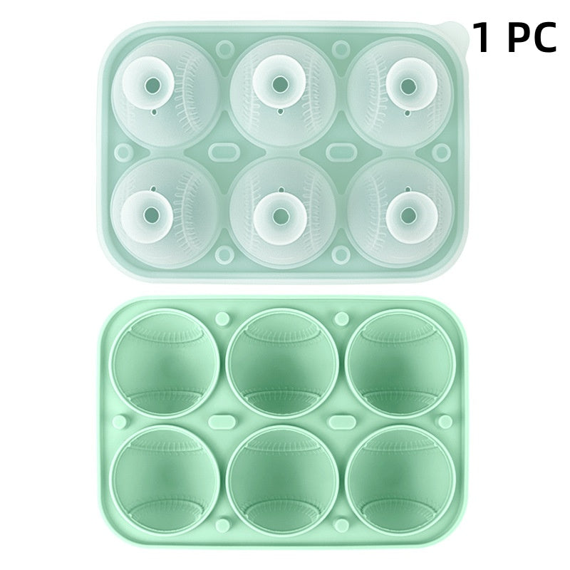 Baseball Sphere Ice Cube Mold