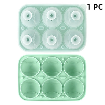 Baseball Sphere Ice Cube Mold