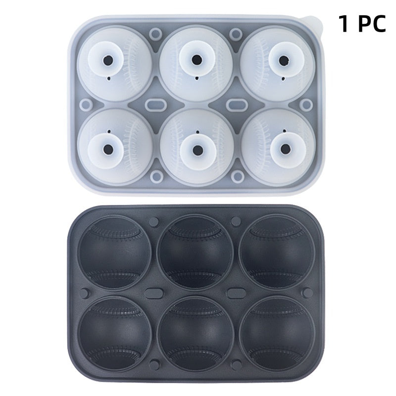 Baseball Sphere Ice Cube Mold