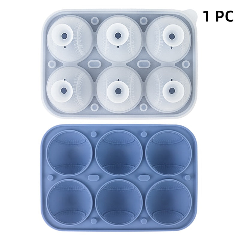 Baseball Sphere Ice Cube Mold