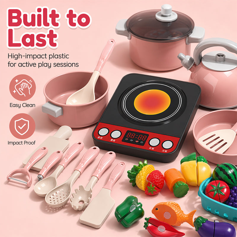 ✨ Camping-Themed Kids Pretend Kitchen Playset – Realistic, Interactive & Safe Role-Play Fun 🍳