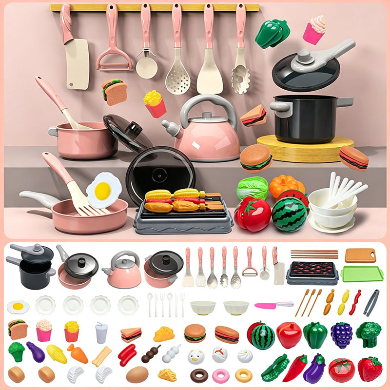 ✨ Camping-Themed Kids Pretend Kitchen Playset – Realistic, Interactive & Safe Role-Play Fun 🍳