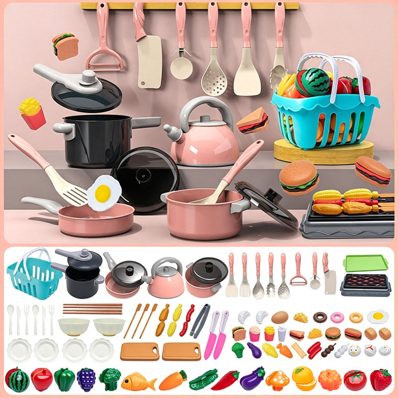 ✨ Camping-Themed Kids Pretend Kitchen Playset – Realistic, Interactive & Safe Role-Play Fun 🍳