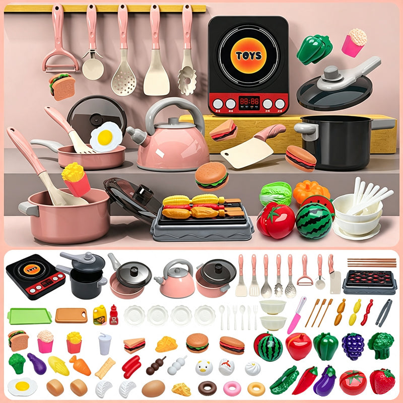 ✨ Camping-Themed Kids Pretend Kitchen Playset – Realistic, Interactive & Safe Role-Play Fun 🍳