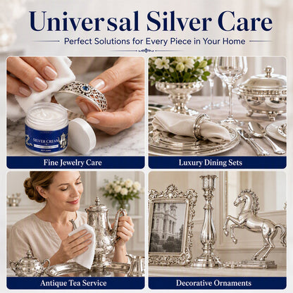 ✨ BUY 1 GET 1 FREE – 2PCS Silver Cleaning & Polishing Cream for Jewelry, Cutlery & Silverware 💍