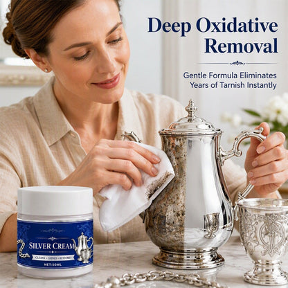 ✨ BUY 1 GET 1 FREE – 2PCS Silver Cleaning & Polishing Cream for Jewelry, Cutlery & Silverware 💍