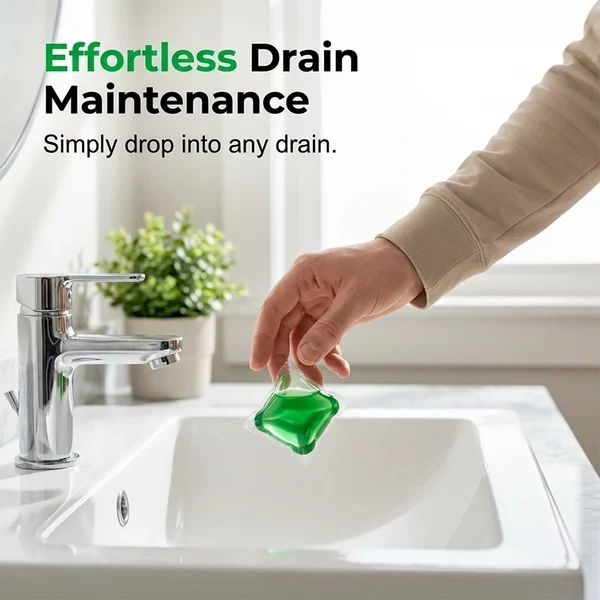 Bio-Enzyme Drain Deodorizer Capsules 30 PCS for sink and bathroom drains