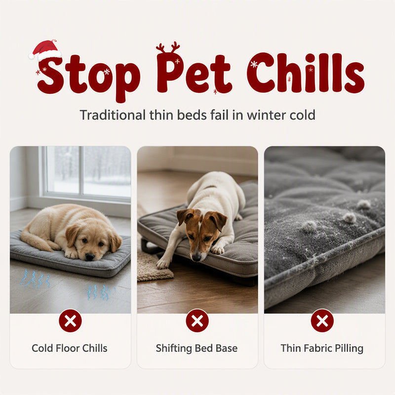 🎄 Christmas Sleigh Pet Bed – Cozy Holiday Bed for Dogs & Cats