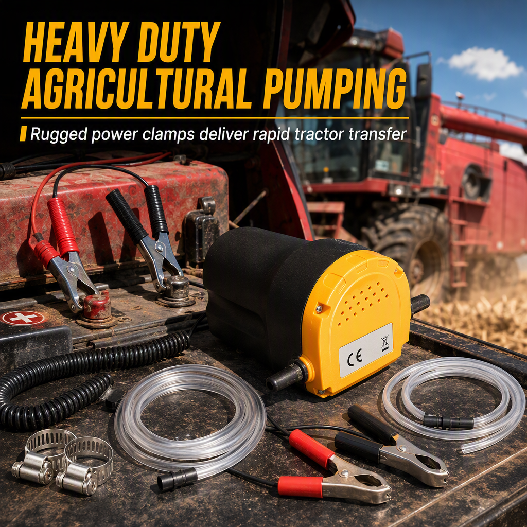 🔧 12V/24V Self-Priming Oil Transfer Pump – Electric Fluid Extractor
