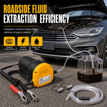 🔧 12V/24V Self-Priming Oil Transfer Pump – Electric Fluid Extractor