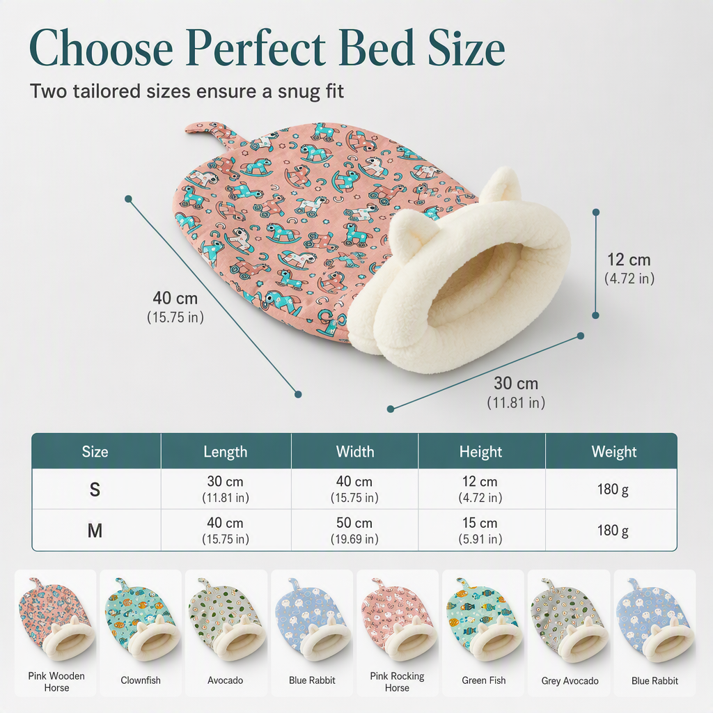 🐱 Cozy Warm Hooded Pet Cave Bed - Semi-Enclosed Winter Cat Sleeping Bag