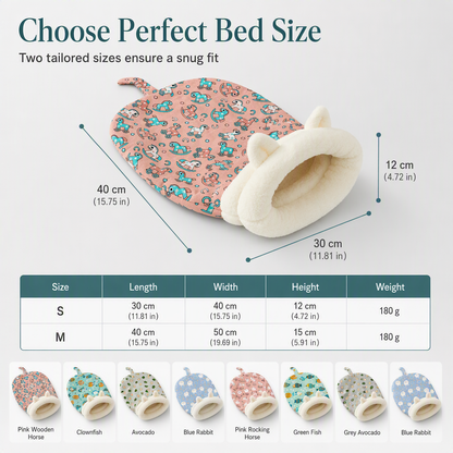 🐱 Cozy Warm Hooded Pet Cave Bed - Semi-Enclosed Winter Cat Sleeping Bag