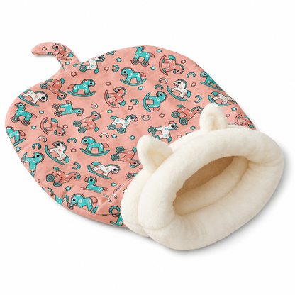 🐱 Cozy Warm Hooded Pet Cave Bed - Semi-Enclosed Winter Cat Sleeping Bag