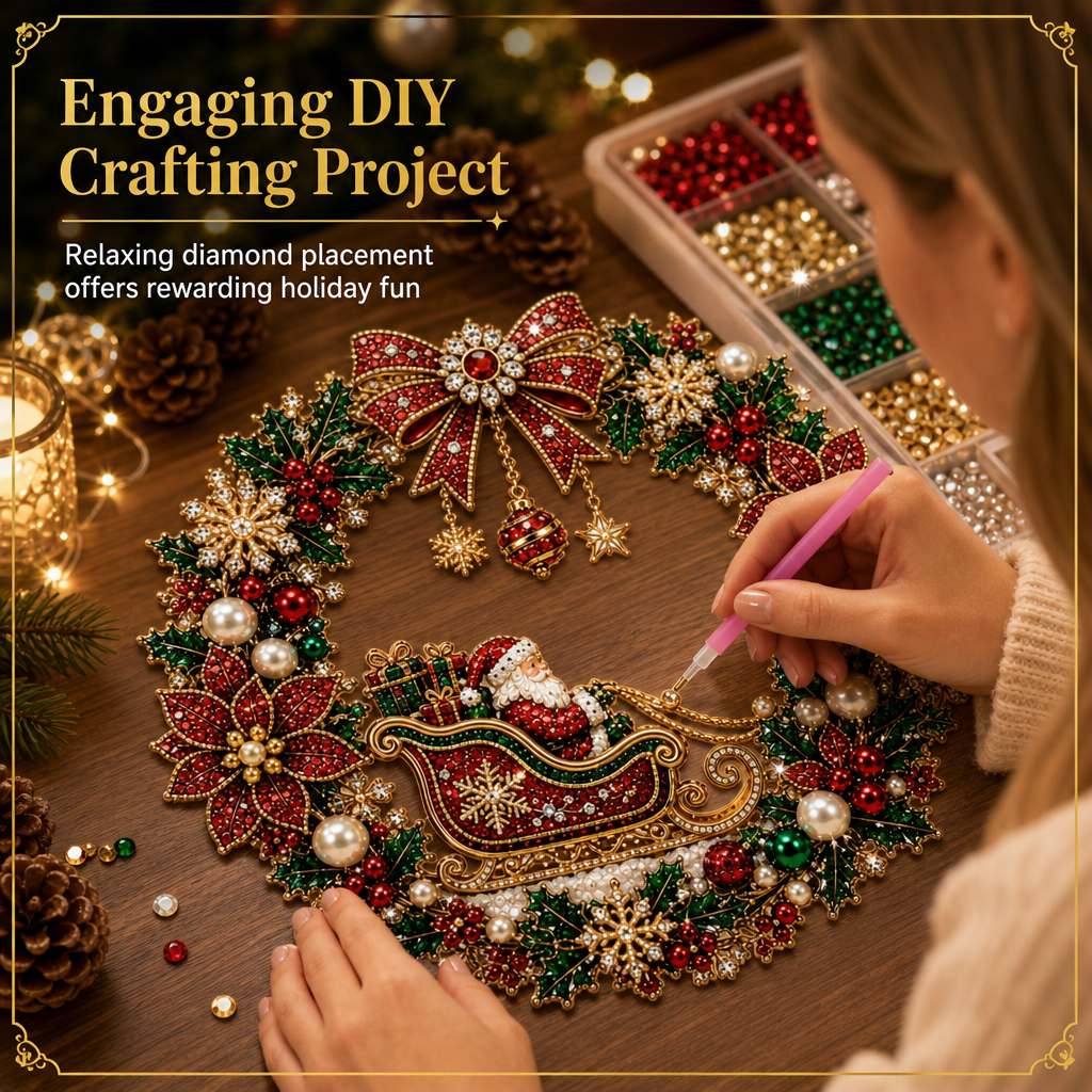 🎄 50% OFF! DIY Christmas Diamond Art Kits – Sparkle, Create & Decorate 💎