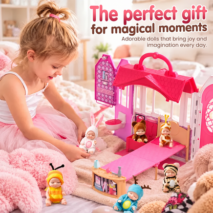 🎅Christmas Hot Sale 50% OFF! ✨Mini Lifelike Realistic sleeping baby doll set with animal costumes