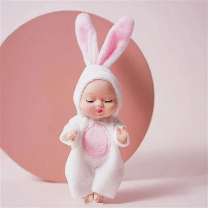 🎅Christmas Hot Sale 50% OFF! ✨Mini Lifelike Realistic sleeping baby doll set with animal costumes