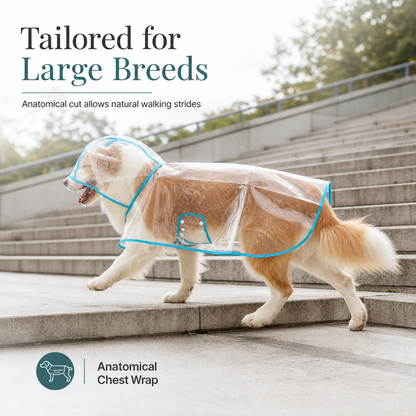 🥳2026 HOT SALE🥳💞50K+ SOLD! 🐕☔ 50% OFF! Transparent Waterproof Dog Raincoat – crystal clear protection, adjustable fit, EVA material. Keeps pup dry & visible on rainy walks! 🛡️💚