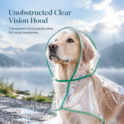 🥳2026 HOT SALE🥳💞50K+ SOLD! 🐕☔ 50% OFF! Transparent Waterproof Dog Raincoat – crystal clear protection, adjustable fit, EVA material. Keeps pup dry & visible on rainy walks! 🛡️💚