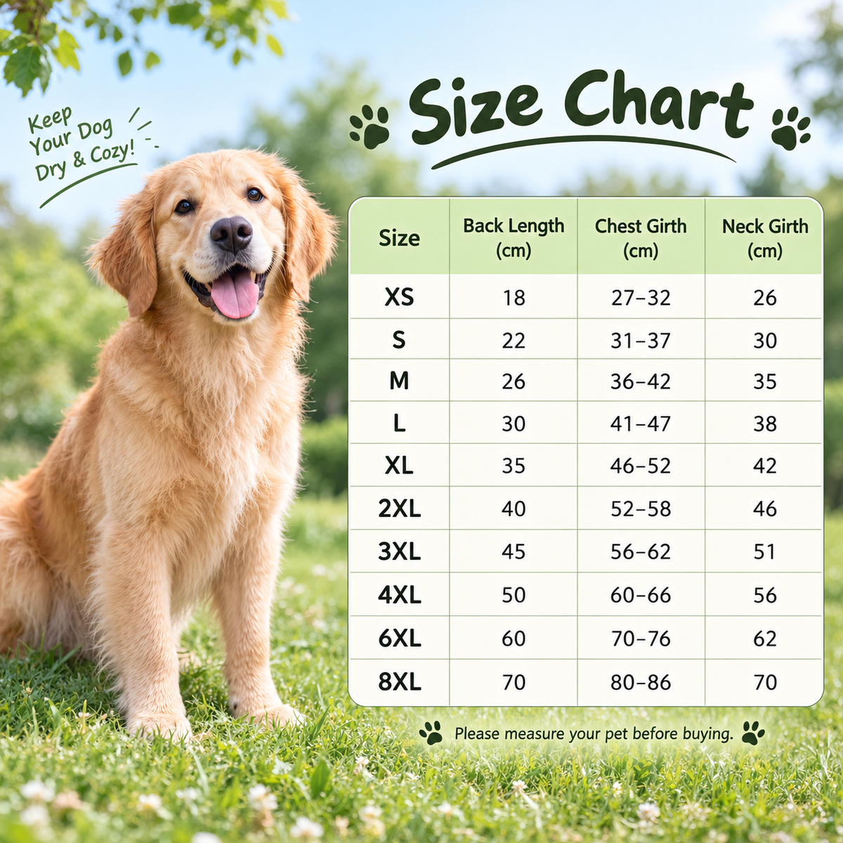 🥳2026 HOT SALE🥳💞50K+ SOLD! 🐕☔ 50% OFF! Transparent Waterproof Dog Raincoat – crystal clear protection, adjustable fit, EVA material. Keeps pup dry & visible on rainy walks! 🛡️💚