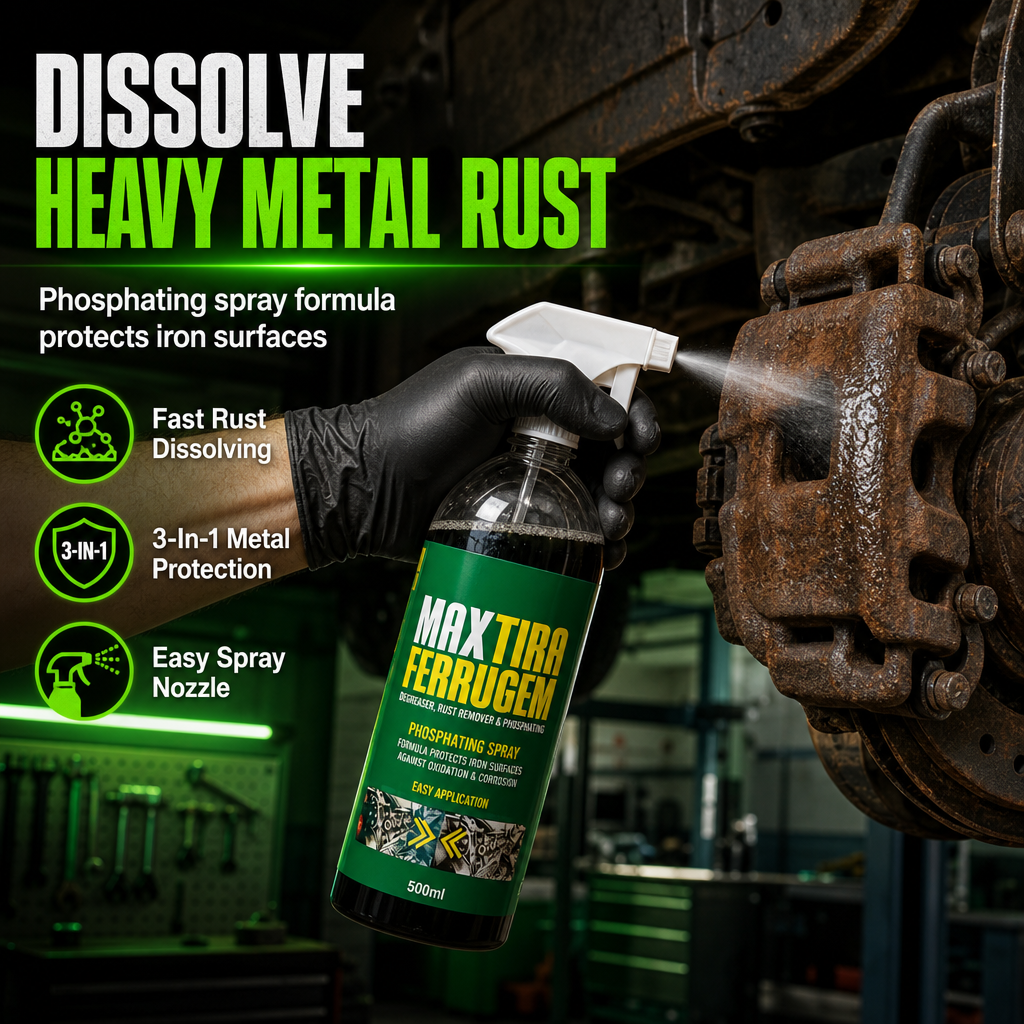 ⏳🔥 LIMITED-TIME 50% OFF – 3-in-1 Rust Remover & Phosphating Spray, 500ml | Degreases, Removes Rust & Helps Protect Metal ✨