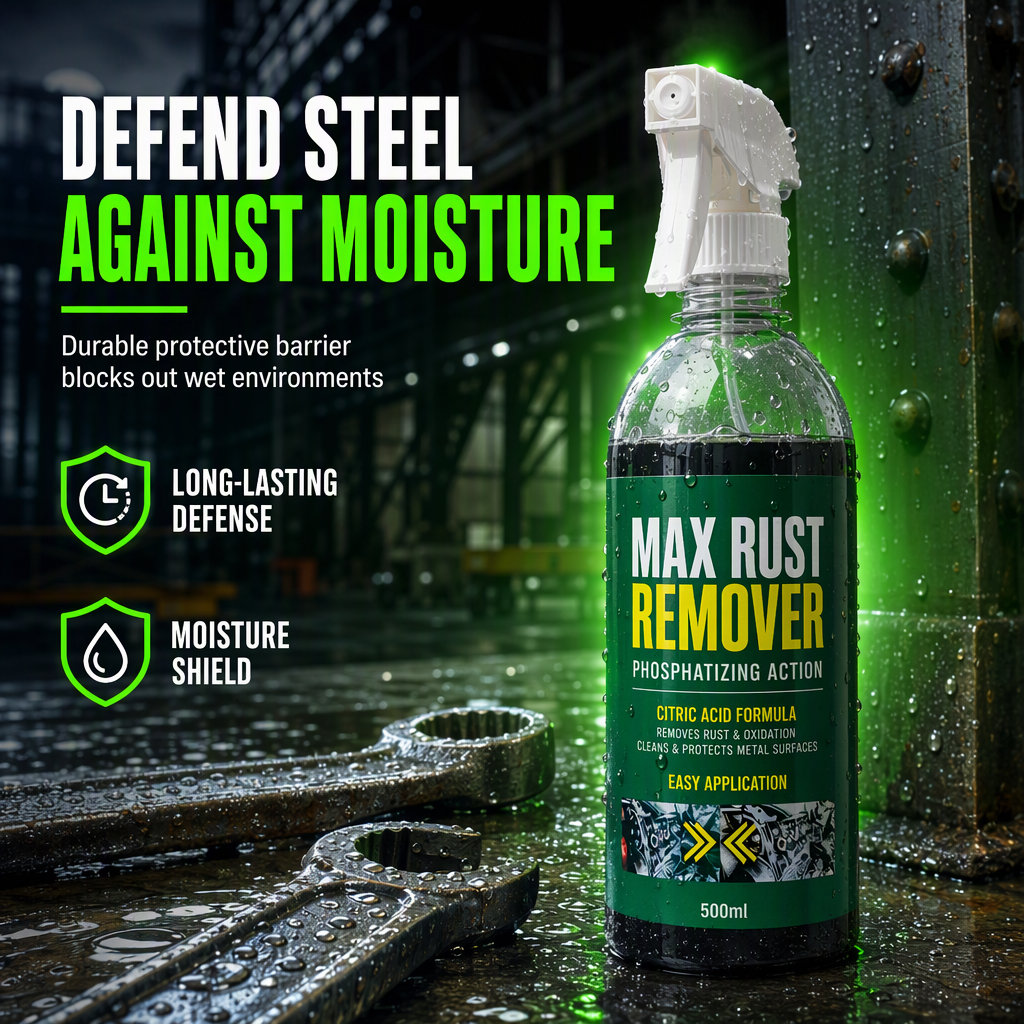 ⏳🔥 LIMITED-TIME 50% OFF – 3-in-1 Rust Remover & Phosphating Spray, 500ml | Degreases, Removes Rust & Helps Protect Metal ✨