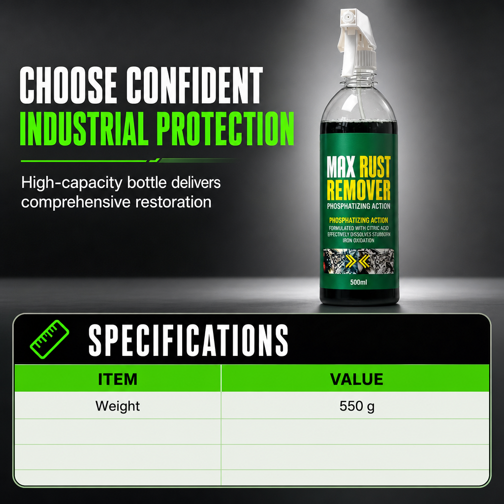 ⏳🔥 LIMITED-TIME 50% OFF – 3-in-1 Rust Remover & Phosphating Spray, 500ml | Degreases, Removes Rust & Helps Protect Metal ✨