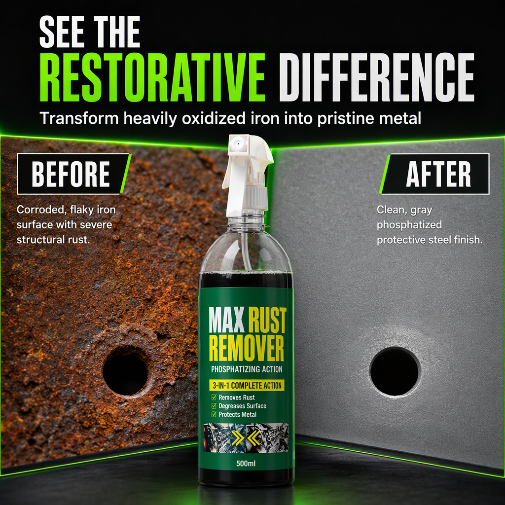⏳🔥 LIMITED-TIME 50% OFF – 3-in-1 Rust Remover & Phosphating Spray, 500ml | Degreases, Removes Rust & Helps Protect Metal ✨