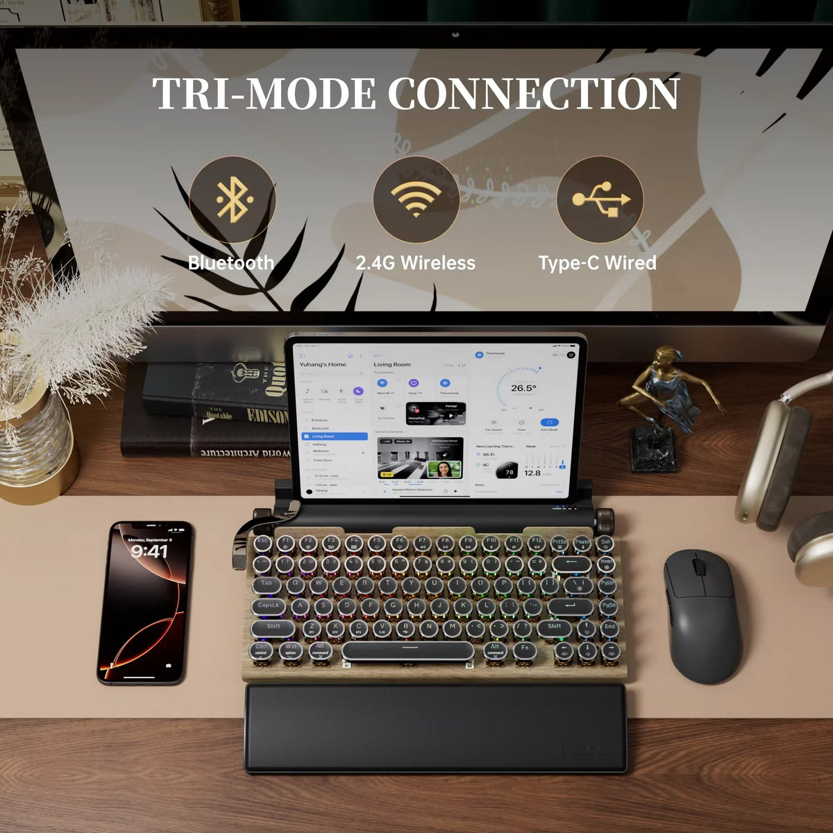 ⌨️ Retro Mechanical Keyboard – Vintage-Inspired Style for Your Desk ✨