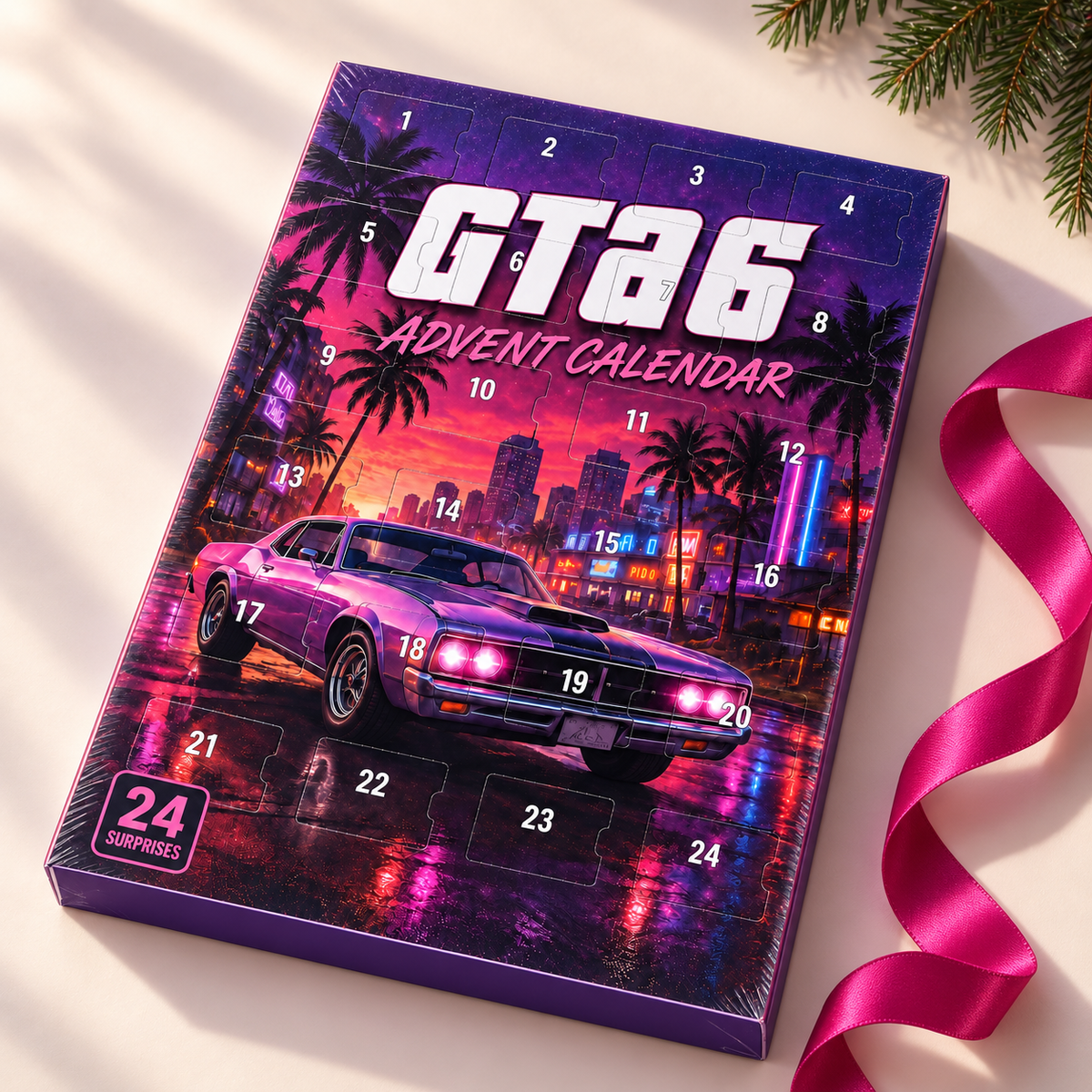 24-Day Gaming Advent Calendar with numbered surprise doors