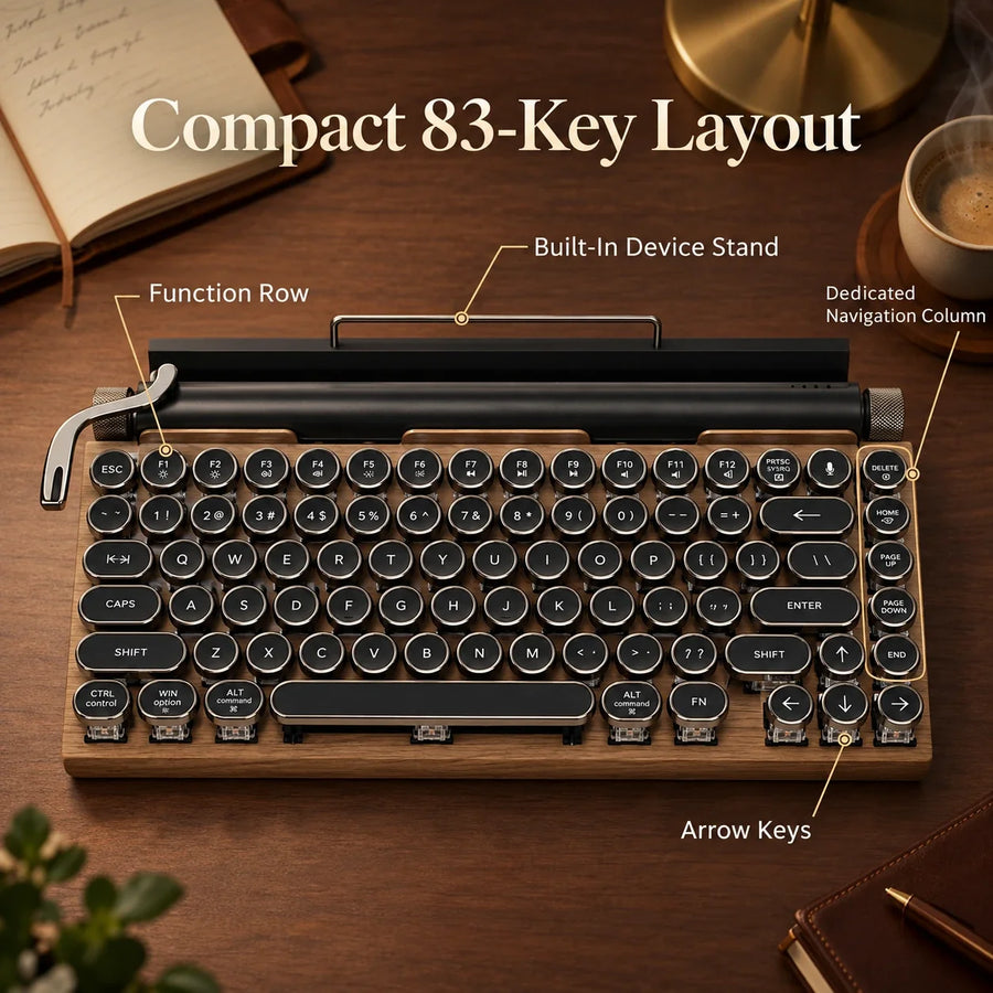 ⌨️ Retro Mechanical Keyboard – Vintage-Inspired Style for Your Desk ✨