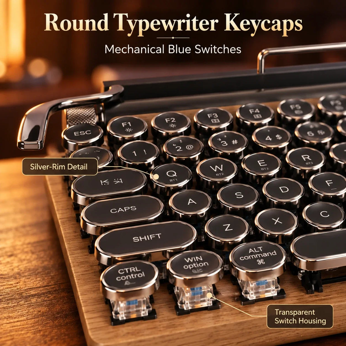 ⌨️ Retro Mechanical Keyboard – Vintage-Inspired Style for Your Desk ✨