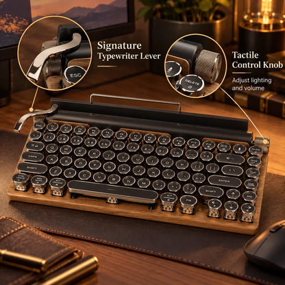 ⌨️ Retro Mechanical Keyboard – Vintage-Inspired Style for Your Desk ✨