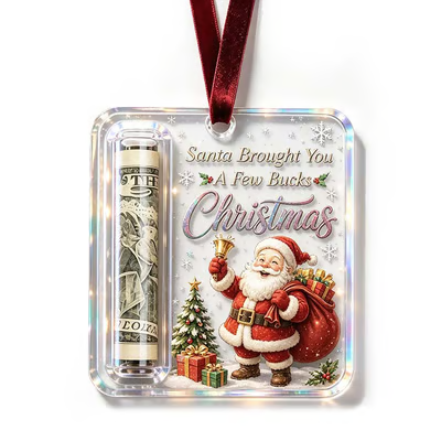 Creative Wooden Christmas Cash Holder Tree Ornament