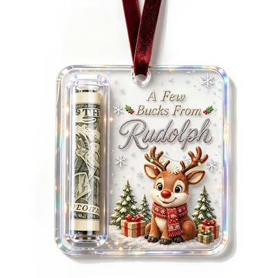 Creative Wooden Christmas Cash Holder Tree Ornament