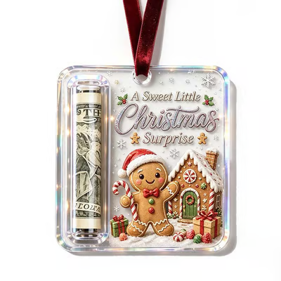 Creative Wooden Christmas Cash Holder Tree Ornament