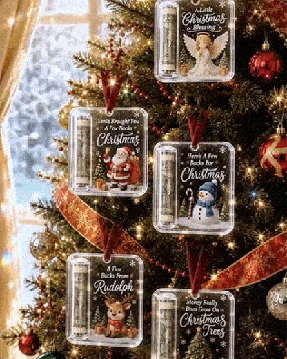 Creative Wooden Christmas Cash Holder Tree Ornament